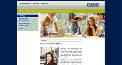 Desktop Screenshot of johannes-huebner-stiftung.de